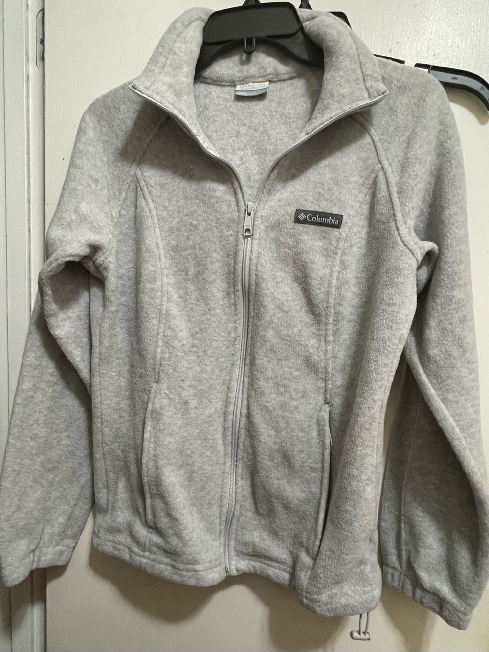 Columbia Gray Full Zip Jacket W/Zippered Pockets Women's Size S